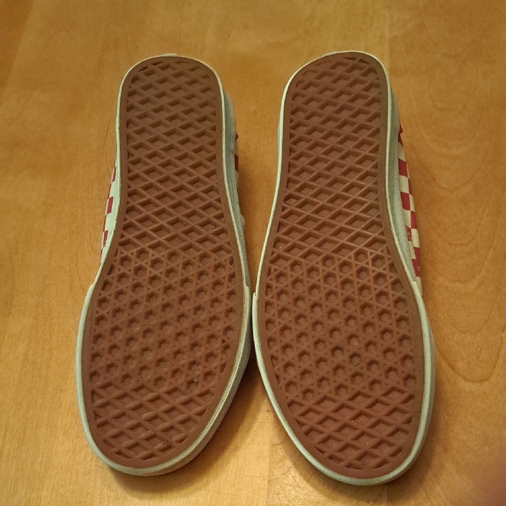 Vans Old Skool Red and White Checkerboard Canvas Sneakers Womens 8.5 Mens 7 - Picture 14 of 14